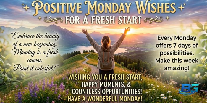Positive Monday Wishes for a Fresh Start