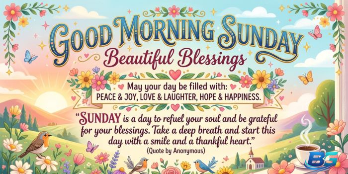 Beautiful Good Morning Sunday Blessings